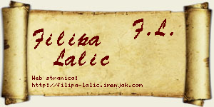 Filipa Lalić vizit kartica